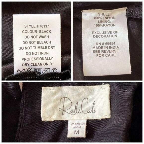 Rahi Cali Black Embroidered Mini Dress,  size M - Picture 5 of 14